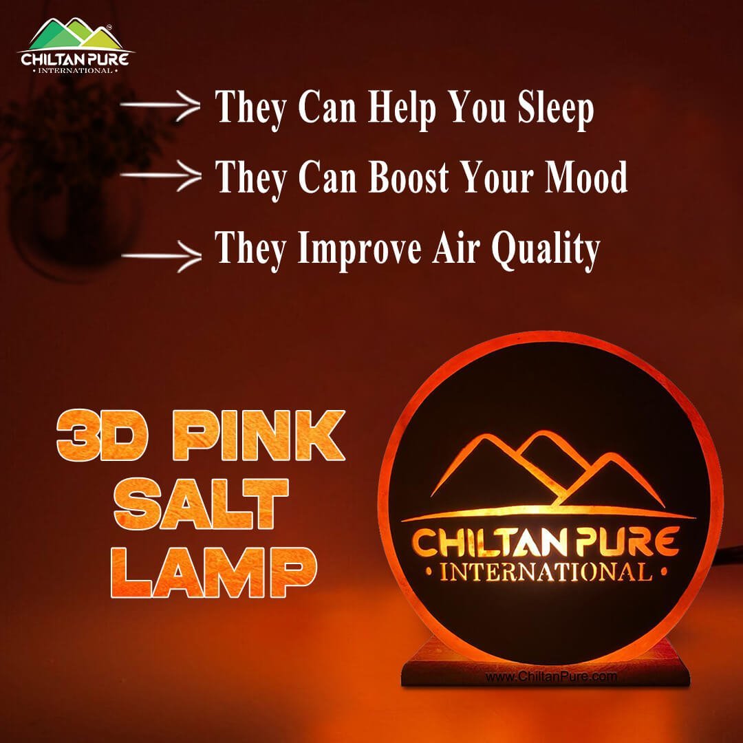 3D Pink Salt Lamp [Large] – Live natural, perfect piece that purifies air & relieves stress, Reduces allergy & asthma – 100% pure natural salt lamp - Mamasjan