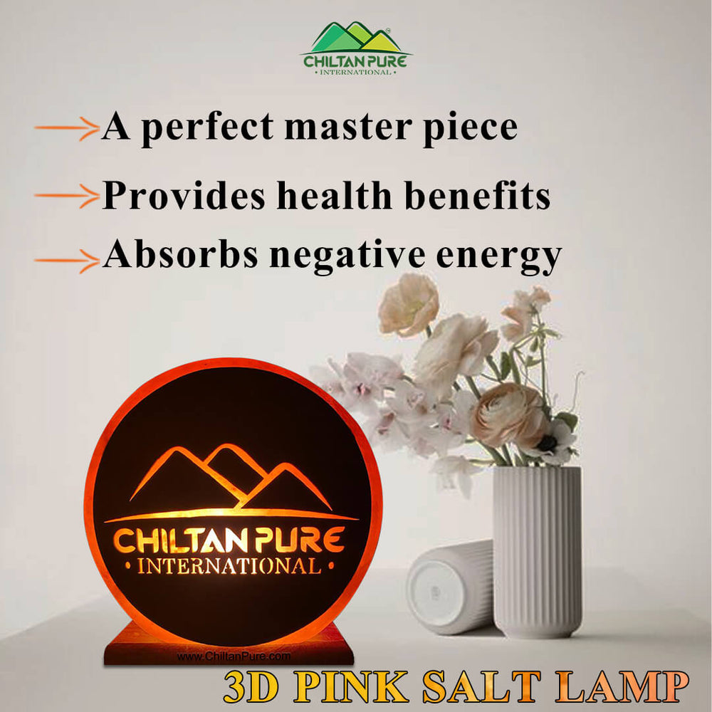 3D Pink Salt Lamp [Large] – Live natural, perfect piece that purifies air & relieves stress, Reduces allergy & asthma – 100% pure natural salt lamp - Mamasjan