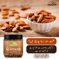 Almond Nuts – High in Fiber & protein, Helps lower blood pressure, Reduce hunger & promotes weight loss – 100% pure organic 180gm - Mamasjan