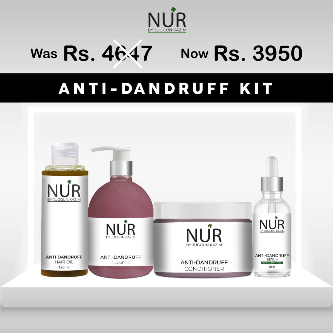 Anti-Dandruff Kit – Anti-Dandruff Hair Oil, Anti-Dandruff Shampoo, Anti-Dandruff Conditioner, Anti-Dandruff Serum - Mamasjan