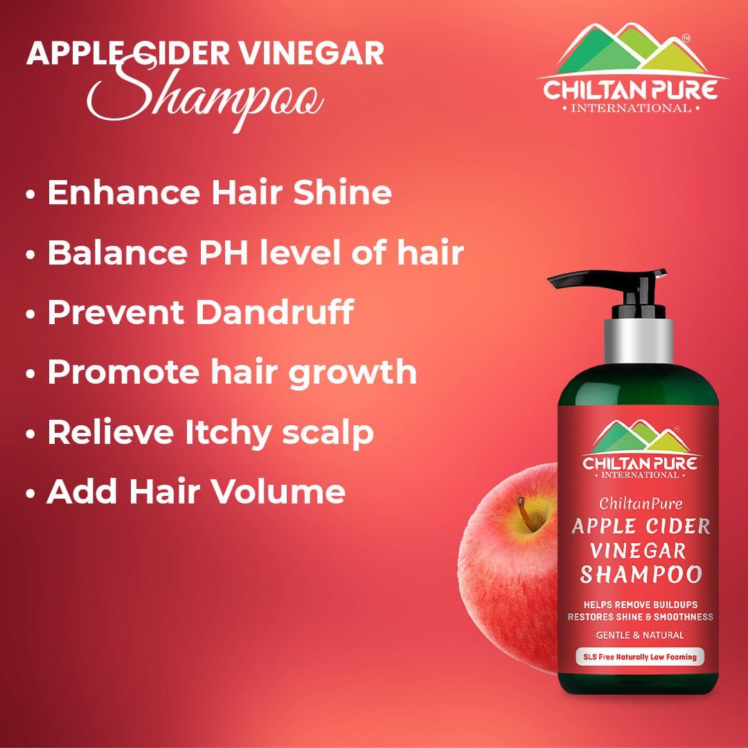 Apple Cider Vinegar Shampoo – Enhance Hair Shine, Balance PH Level of Hair, Promote Hair Growth & Strengthen Hair Follicles - Mamasjan