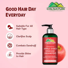 Apple Cider Vinegar Shampoo – Enhance Hair Shine, Balance PH Level of Hair, Promote Hair Growth & Strengthen Hair Follicles - Mamasjan