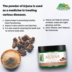 Arjuna Powder (Terminalia Arjuna) – Contains Antioxidants, Supports Cardiovascular Health, Promotes Healthy Blood Lipid levels & Immunity - Mamasjan