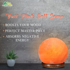 Ball Pink Salt Lamp [Large] – Clean is classy, a perfect master piece that boosts your mood, Improves sleep & air quality - Mamasjan
