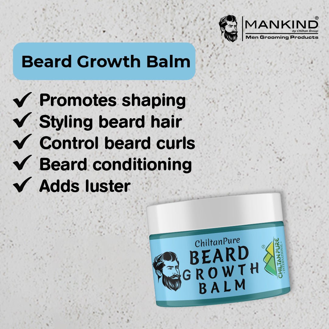 Beard Growth Balm – Adds Shine to Beard, Minimize Beard Curls, Style, Smoothes & Nourishes Beard 50ml - Mamasjan