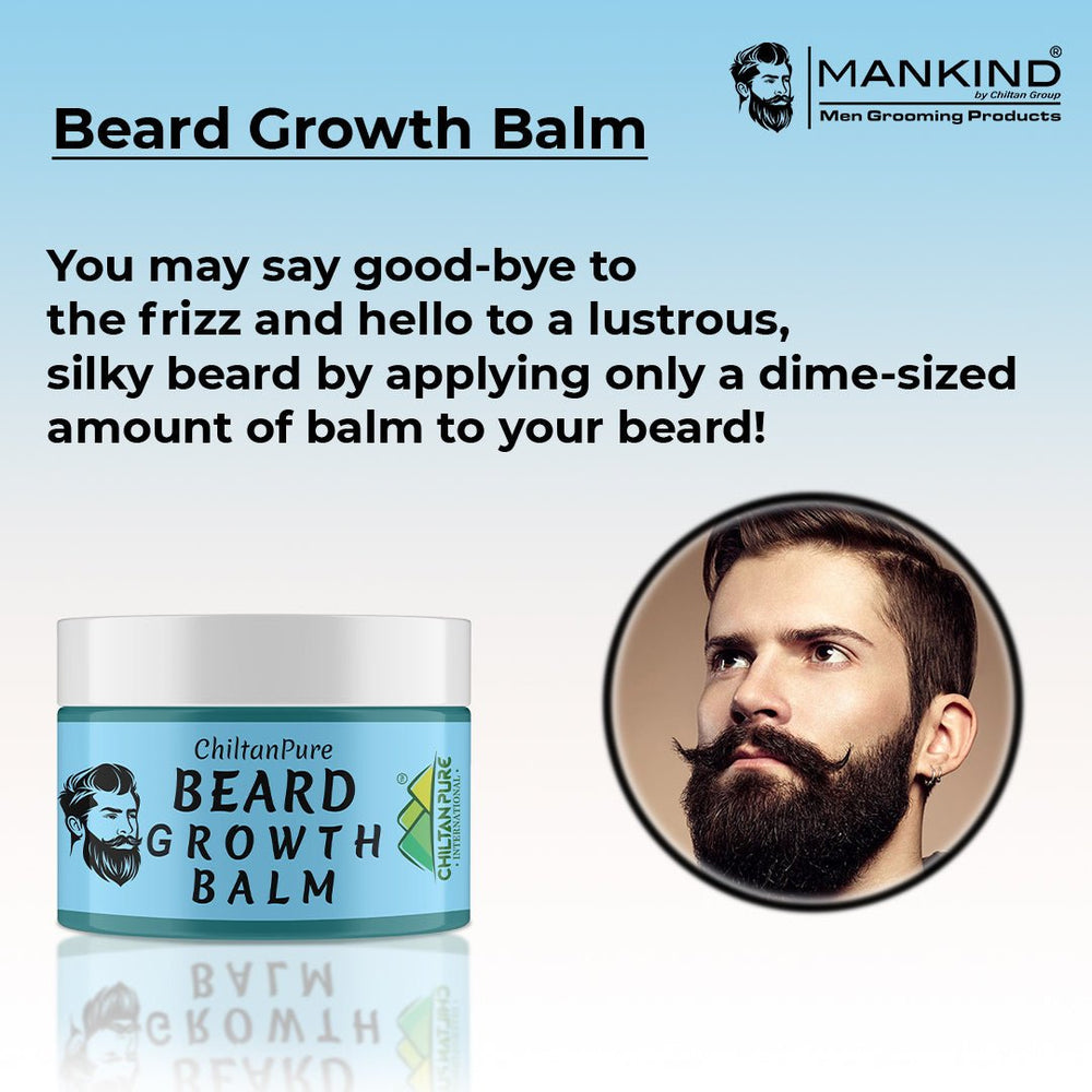 Beard Growth Balm – Adds Shine to Beard, Minimize Beard Curls, Style, Smoothes & Nourishes Beard 50ml - Mamasjan