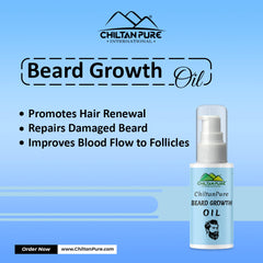 Beard Growth Oil – Boosts Beard Growth, Prevents Beard Dandruff, Gives Healthy Looking Beard, Softens & Conditions Beard 50ml - Mamasjan