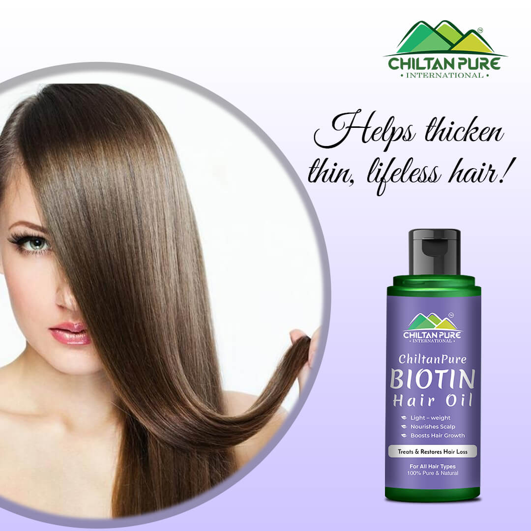 Biotin Hair Oil – Boosts Hair Growth, Deep Hair Treatment, Anti-Dandruff, Makes Hair Smooth & Shiny - Mamasjan