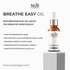 Breathe Easy Oil – An Essential Oil for Allergy, Sinus, Cough & Congestion Relief, Helps Soothe & Calm Your Breath, Body & Mind - Mamasjan
