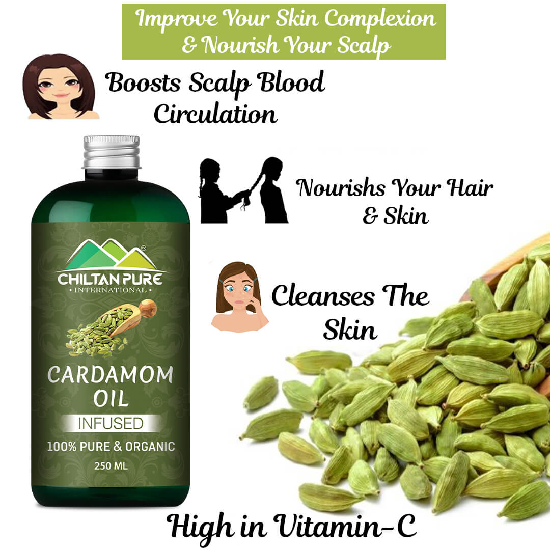 Cardamom Infused Oil – Protects Oral Health, Promotes Blood Circulation & Skin Purifier - Mamasjan