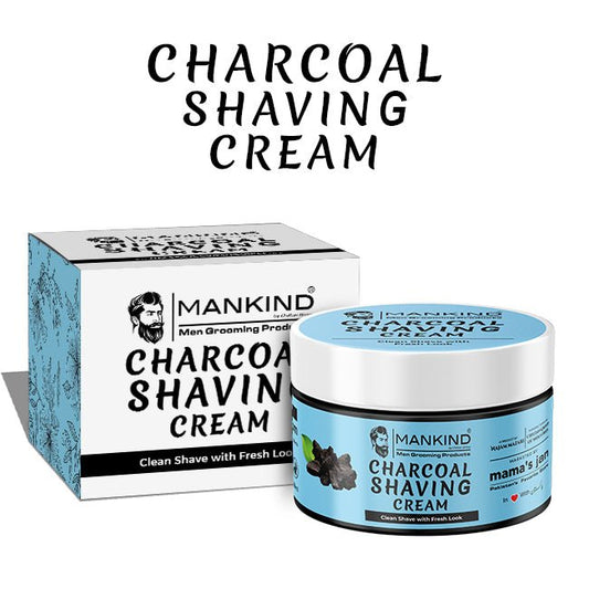 Charcoal Shaving Cream - Absorbs Impurities & Toxins & Gives Smooth Razor Glide - Mamasjan