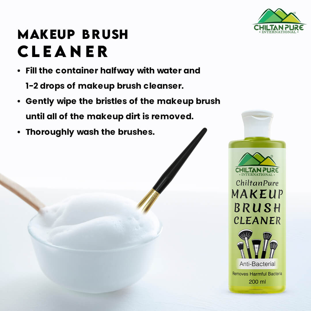 ChiltanPure Anti-Bacterial Makeup Brush & Puff Cleaner 200ml – Removes Bacteria, Washes Away Traces of Dirt, Makeup, Oil, & Debris from Makeup Brushes - Mamasjan