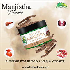 ChiltanPure Manjistha Powder – Beneficial for Vitiligo, Hyperpigmentation, Acne-Prone Skin & Scars - Mamasjan