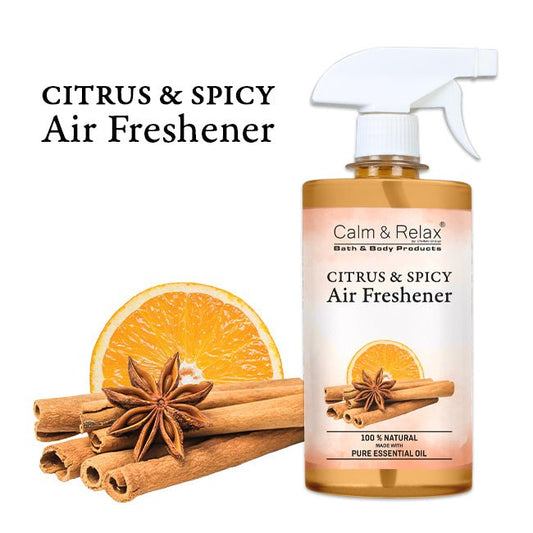 Citrus & Spicy Air Freshener - Zesty Fragrance, Eliminate Unpleasant Odours, Improves Focus & Productivity - Mamasjan