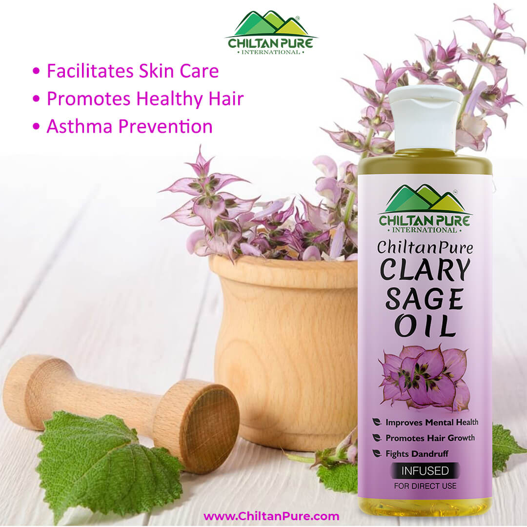 Clary Sage Infused Oil – Acts as an Aphrodisiac, Promotes Relaxation, Reduces Convulsions & Spasms - Mamasjan