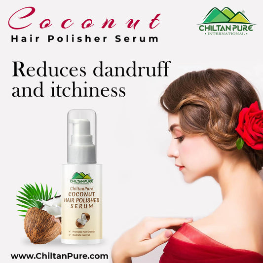 Coconut Hair Polisher Serum – Moisturizes Dry Hairs, Improves Scalp Health & Restricts Hair fall - Mamasjan