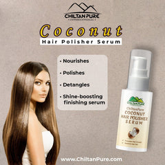 Coconut Hair Polisher Serum – Moisturizes Dry Hairs, Improves Scalp Health & Restricts Hair fall - Mamasjan