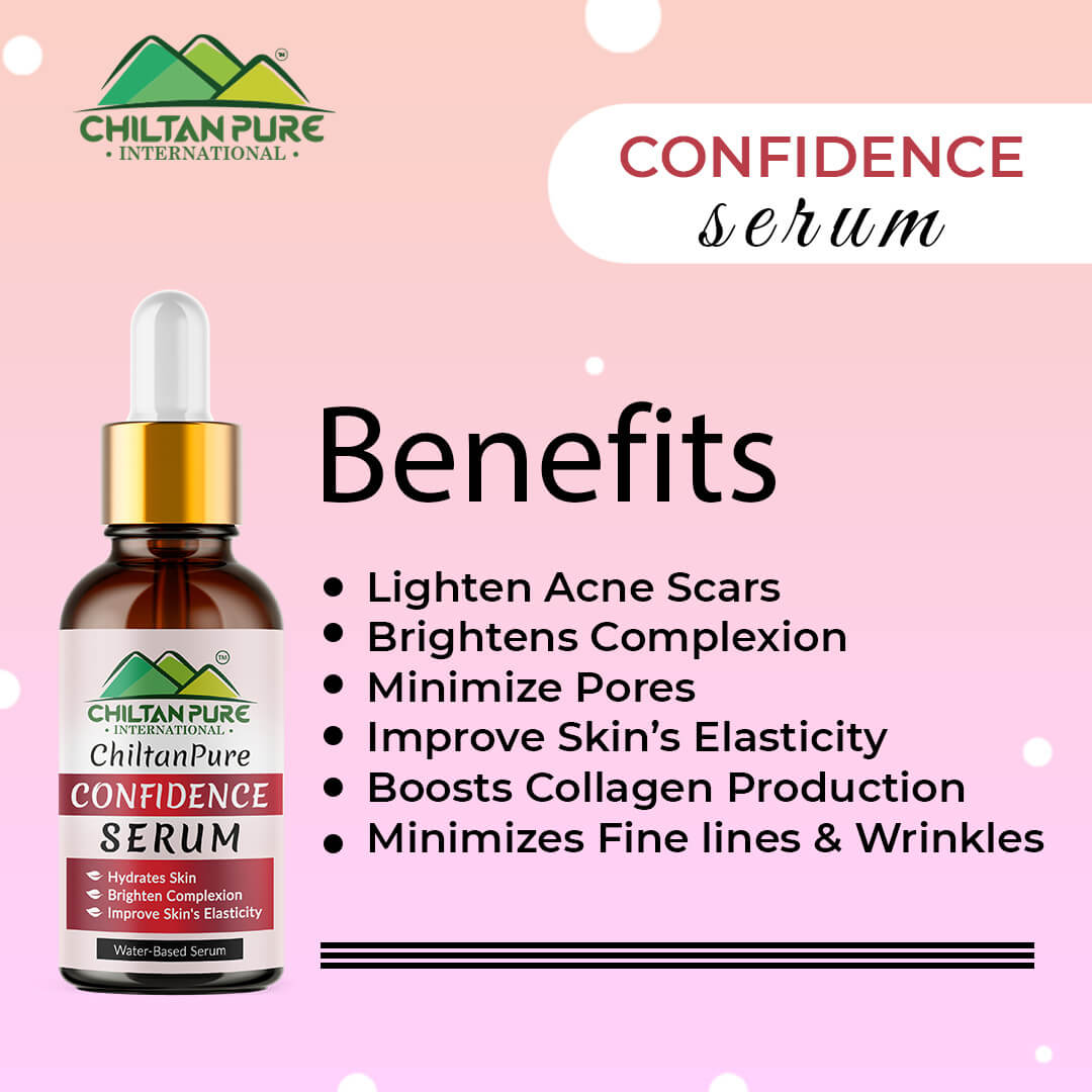 Confidence Serum – Hydrates Skin, Treats Acne, Improves Skin’s Elasticity, Minimizes Fine lines & Wrinkles!! - ChiltanPure