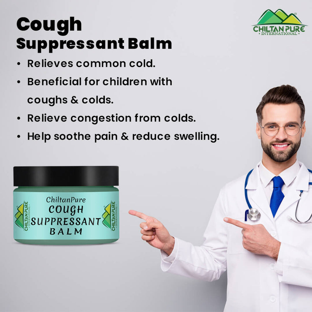 Cough Suppressant Balm – Chest Rub Balm, Relief from Cough, Cold, Nasal Decongestion, Topical Cough Suppressant - Mamasjan