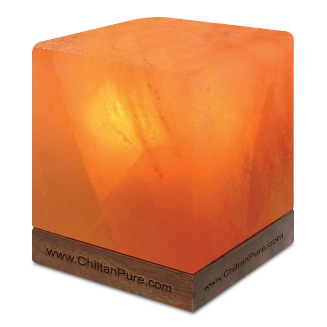Cube Pink Salt Lamp [Large] – a necessity for the rest, Calming amber, boosts mood, creates relaxing environment -100% natural salt - Mamasjan