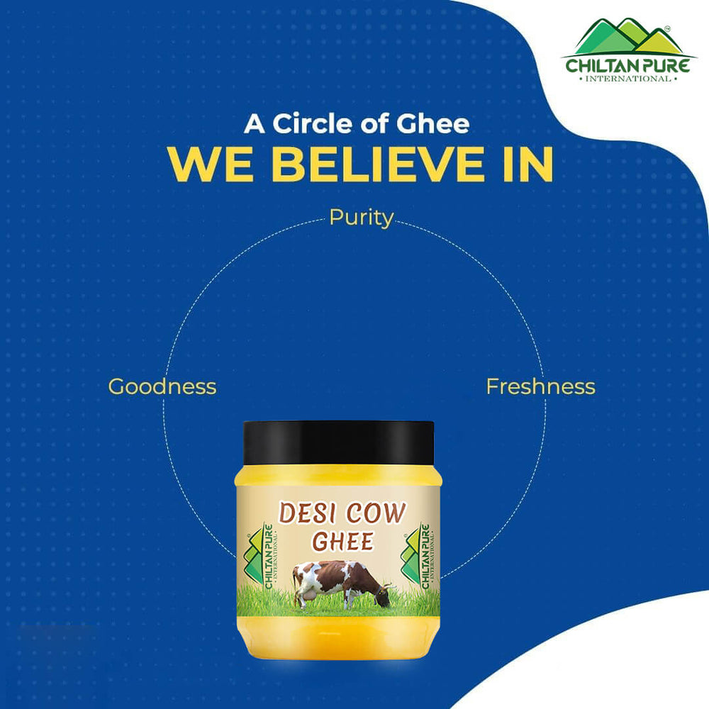 Desi Cow Ghee – Make your food delicious, boosts kids mental growth, helps in bone development, good for eye sight – rich source of vitamins, antioxidants & improve digestion – 100% pure organic - Mamasjan