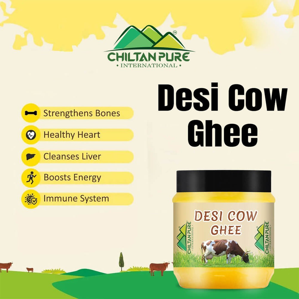 Desi Cow Ghee – Make your food delicious, boosts kids mental growth, helps in bone development, good for eye sight – rich source of vitamins, antioxidants & improve digestion – 100% pure organic - Mamasjan