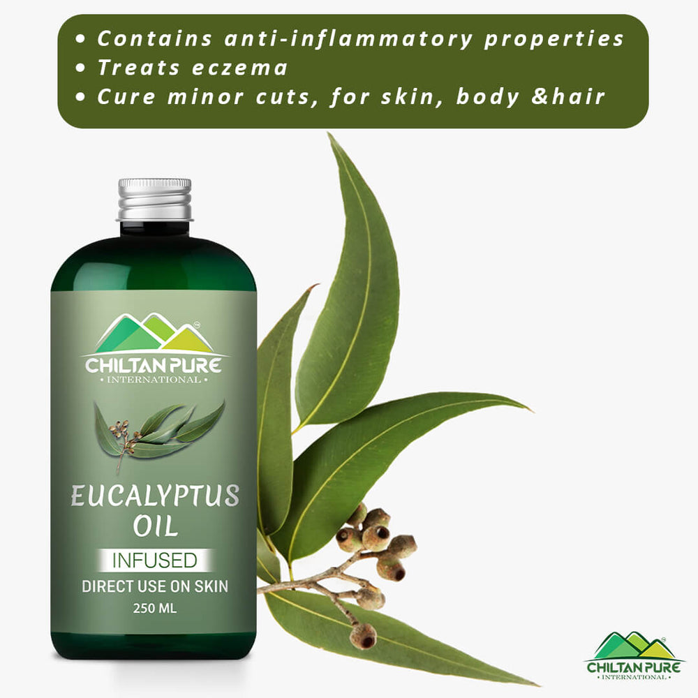 Eucalyptus Infused Oil – Prevents Acne, Soothes Dry Skin, Natural Stress Buster & Reduces Scalp Irritation - Mamasjan