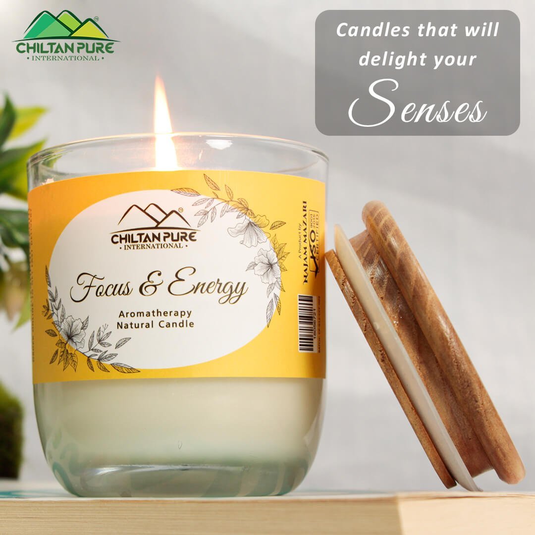 Focus & Energy Aromatherapy Candle – Warm up the Soul Inside!! 500g - Mamasjan