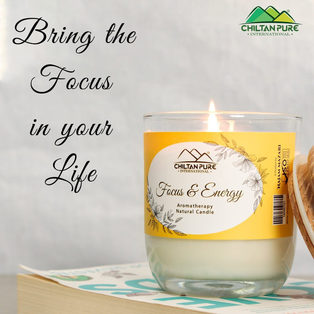 Focus & Energy Aromatherapy Candle – Warm up the Soul Inside!! 500g - Mamasjan