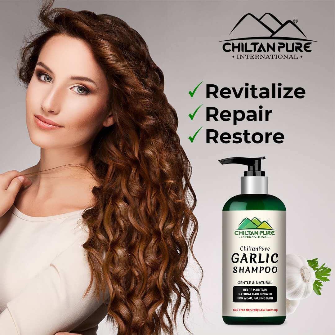 Garlic Shampoo – Enhance Hair Growth, Prevent Dandruff, Gives Shine to Hair & Repair Split Ends - Mamasjan