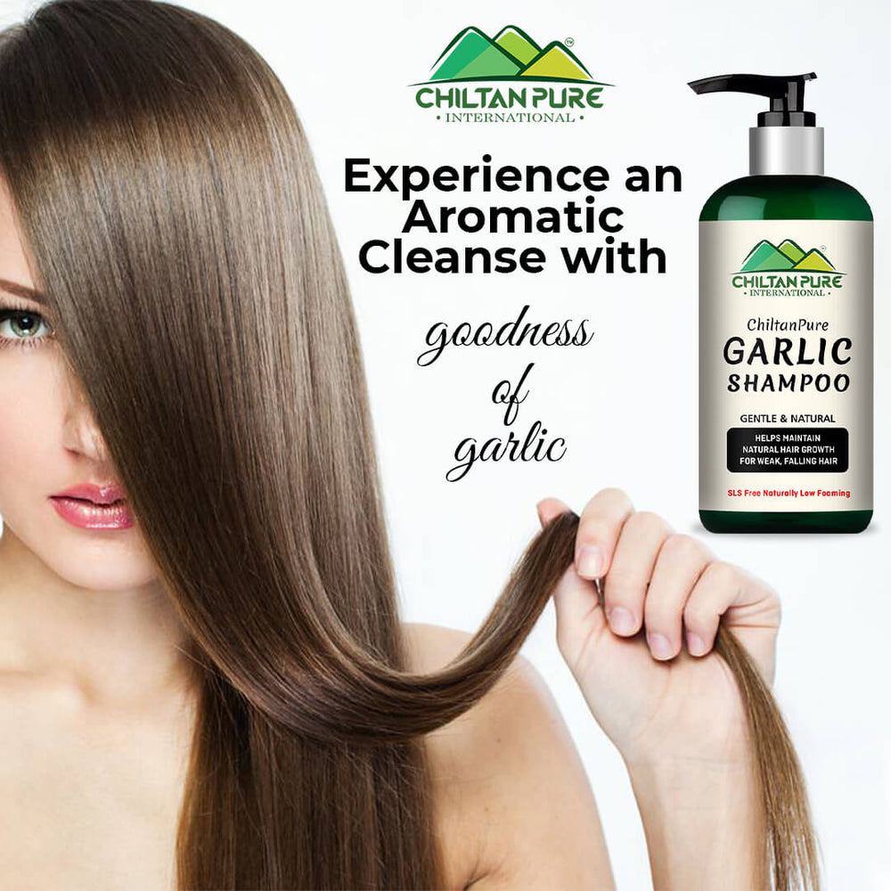 Garlic Shampoo – Enhance Hair Growth, Prevent Dandruff, Gives Shine to Hair & Repair Split Ends - Mamasjan