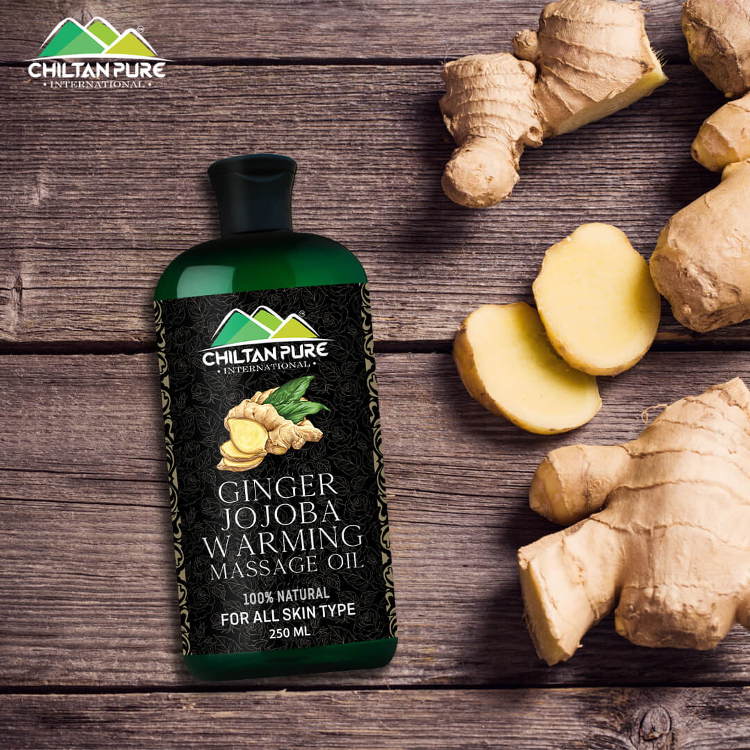 Ginger Jojoba Warming Massage Oil – Best for Maintaining Flexible Joints, Relieving Fatigue & Pain in Body [ادرک-عناب] 250ml - Mamasjan