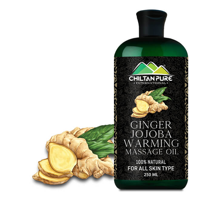 Ginger Jojoba Warming Massage Oil – Best for Maintaining Flexible Joints, Relieving Fatigue & Pain in Body [ادرک-عناب] 250ml - Mamasjan