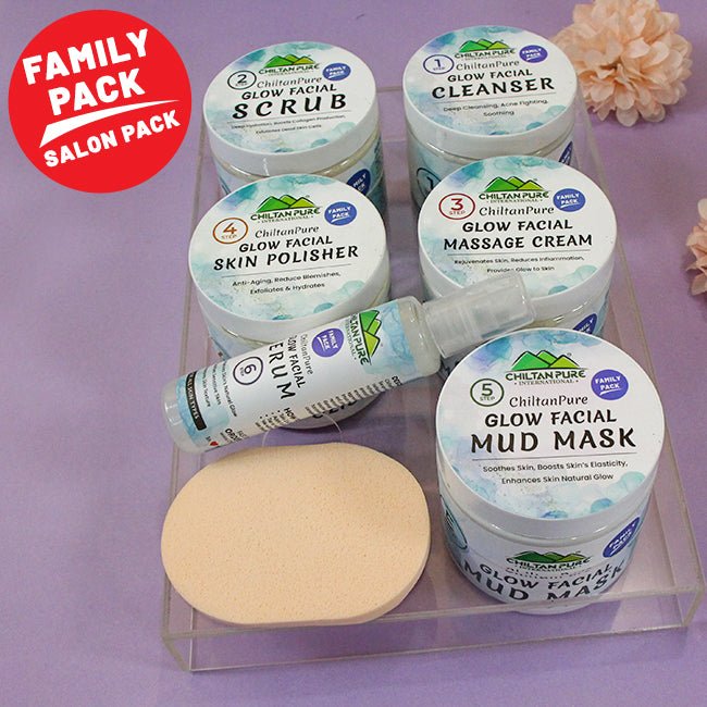 Glow Facial Kit (4x Results) Family Pack – Deep Cleansing, Anti- Aging & Enhances Skin’s Natural Glow - Mamasjan