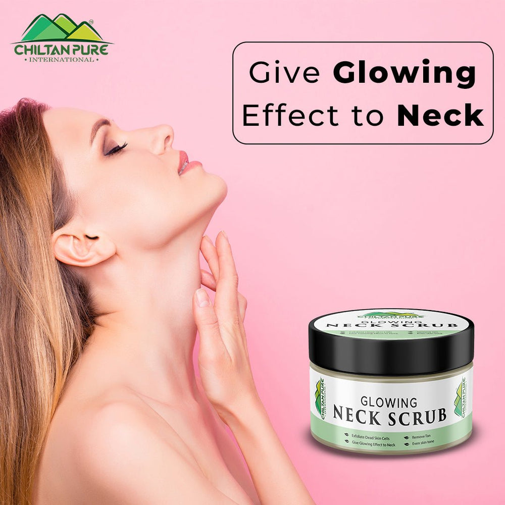 Glowing Neck Scrub – Remove Tan, Exfoliate Dead Skin Cells, Even Skin Tone Reduce Fine Lines & Wrinkles 100ml - Mamasjan