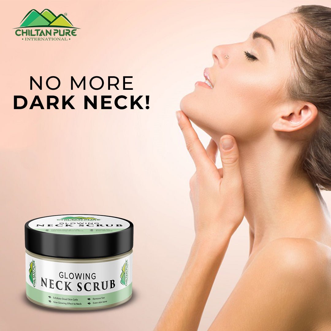 Glowing Neck Scrub – Remove Tan, Exfoliate Dead Skin Cells, Even Skin Tone Reduce Fine Lines & Wrinkles 100ml - Mamasjan