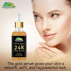Gold Serum 24K – Formulated with Real 24 K Gold, Increase Skin Elasticity, Brighten and Hydrates the Skin 30ml - Mamasjan