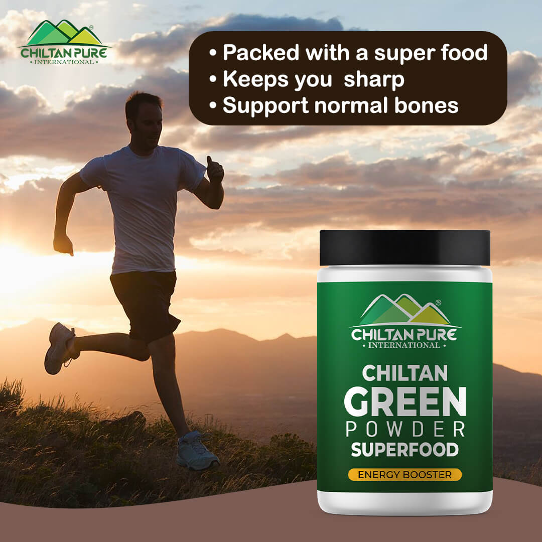 Green Powder – Contains vitamin C & K, Boosts your metabolism, Improves energy levels & heart health – 100% pure organic 140g - Mamasjan