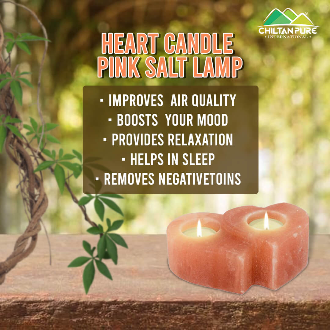 Heart Shape Pink Salt Candle – The gentlest touch of nature for your entire family, removes toxins from the air, Cleanse the indoor air, absorbs the negative energy, 100% organic - Mamasjan