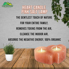Heart Shape Pink Salt Candle – The gentlest touch of nature for your entire family, removes toxins from the air, Cleanse the indoor air, absorbs the negative energy, 100% organic - Mamasjan