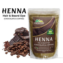 Henna Hair and Beard Dye (Chocolate & Coffee) – Prevents Premature Hair Greying, Improves Scalp Health, Balances pH & Oil Production 200gm - Mamasjan