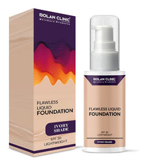 Ivory Foundation - Protects From Sun Damage SPF 30, Gives Matte Finish & Brightens the Face Makeup Appearance! - Mamasjan
