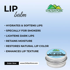 Lightening Lip Balm (for Men) – Restores your Natural Lip Color, Ideal for Smokers, Hydrates, Softens & Lightens Dark Lips 20ml - Mamasjan