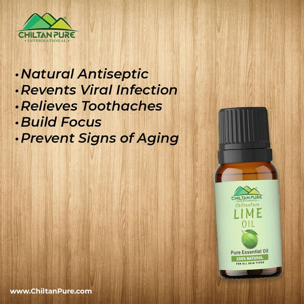 Lime Essential Oil – Natural Antiseptic, Promotes Blood Coagulation, Treats Bacterial Infections & Prevent Signs of Aging - Mamasjan