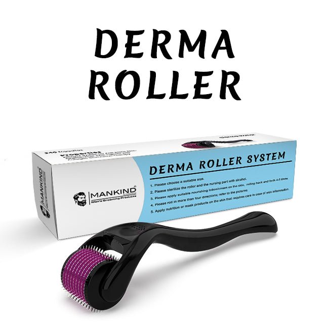 ManKind Derma Roller System-Ultra Sharp Needle Tips, Therapy for Skin Regeneration, Efficient Treatment for Anti-Aging Skin & Stretch Marks!! - Mamasjan