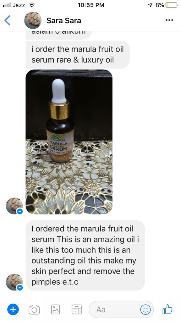 Marula Fruit Oil Serum - Moisturizes Skin, Fight Signs of Aging, Reduce Wrinkles, Makes Hair Strong &amp; Shiny - Mamasjan