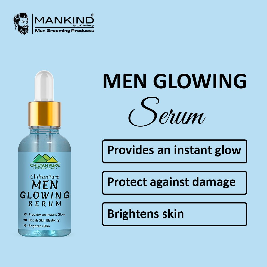Men Glowing Serum – Brightens Complexion, Boosts Skin’s Elasticity, Provides an Irresistible Glow to Skin 30ml - Mamasjan