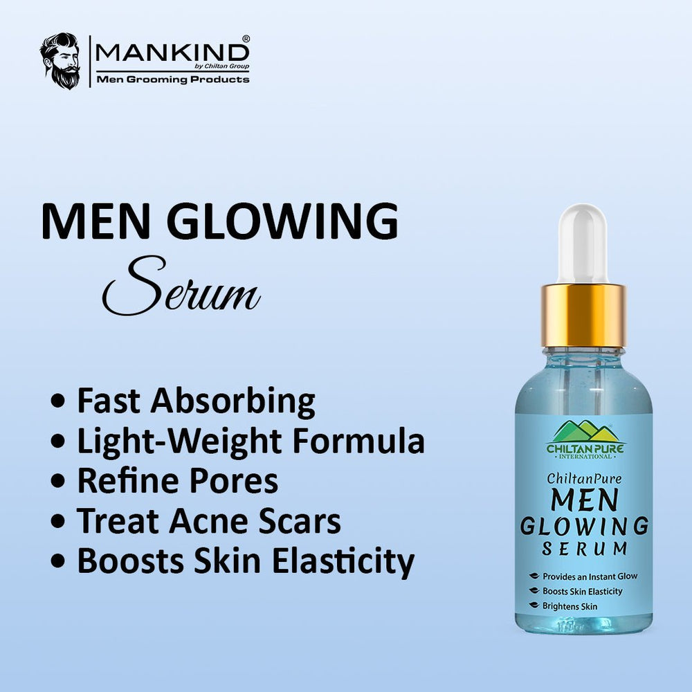 Men Glowing Serum – Brightens Complexion, Boosts Skin’s Elasticity, Provides an Irresistible Glow to Skin 30ml - Mamasjan
