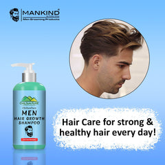 Men Hair Growth Shampoo – Boosts Hair Growth, Restores Hair Manageability, Prevents Hair Loss, Fix Oily & Greasy Hair 250ml - Mamasjan