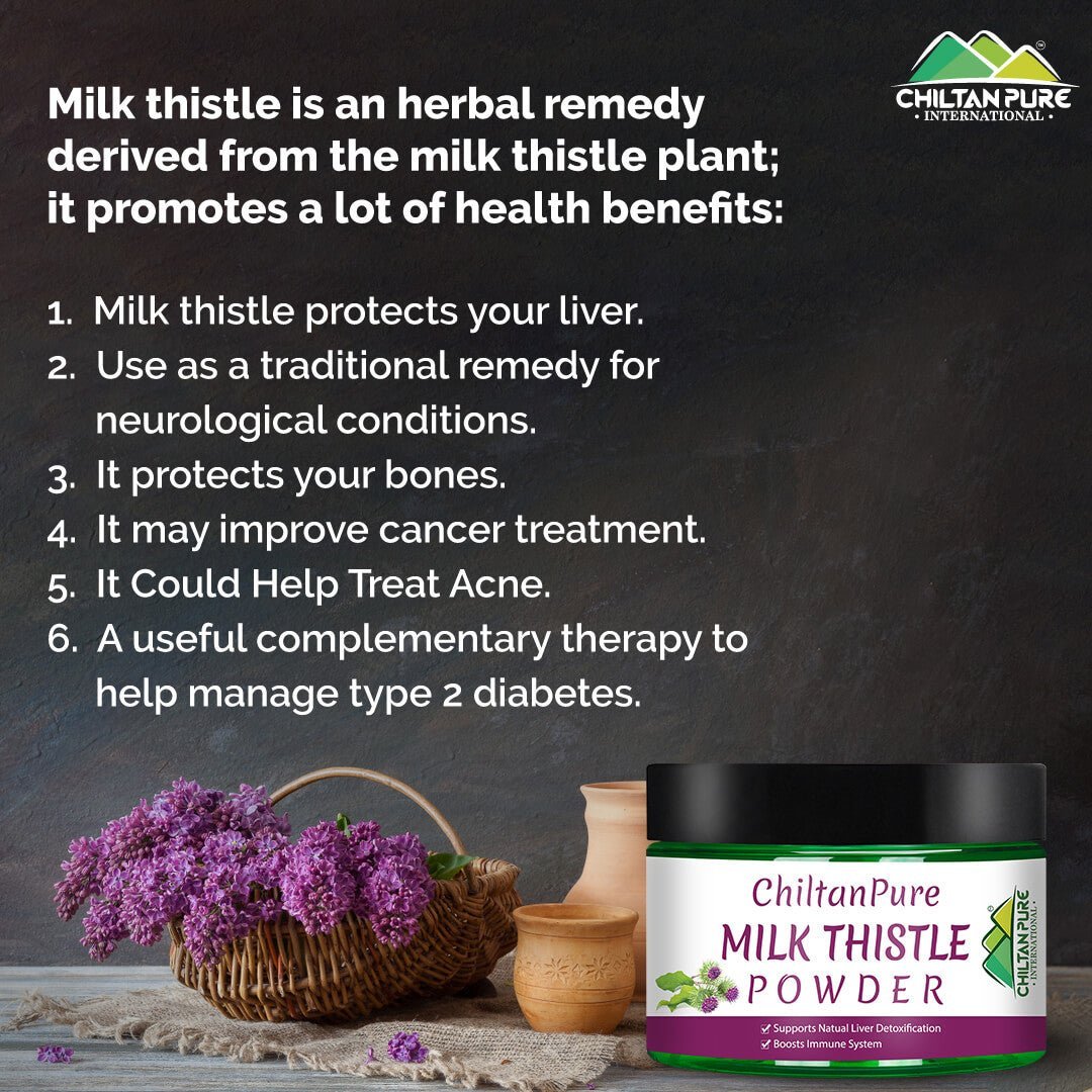 Milk Thistle Powder – Supports Natural Liver Detoxification, Boosts Milk Production & Immune System, Good for Bones - Mamasjan